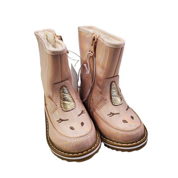Cat & Jack Shoes Girls Pink Unicorn Boots Pink Aen5 Isla Childrens